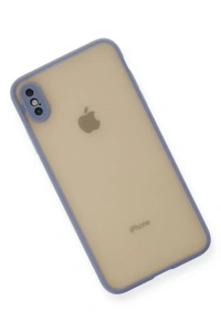 Apple iPhone XS Max Kılıf Montreal Silikon Kapak - Gri