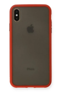 Apple iPhone XS Max Kılıf Montreal Silikon Kapak - Kırmızı