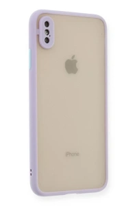 Apple iPhone XS Max Kılıf Montreal Silikon Kapak - Mor