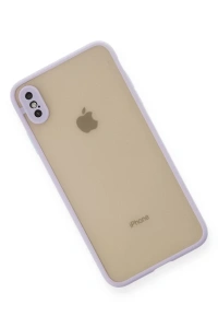 Apple iPhone XS Max Kılıf Montreal Silikon Kapak - Mor