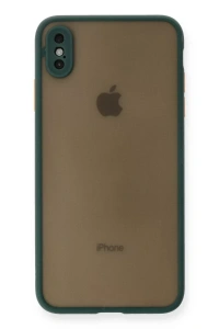 Apple iPhone XS Max Kılıf Montreal Silikon Kapak - Yeşil