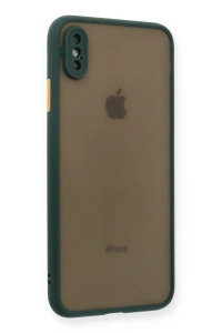 Apple iPhone XS Max Kılıf Montreal Silikon Kapak - Yeşil