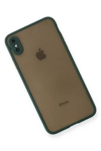 Apple iPhone XS Max Kılıf Montreal Silikon Kapak - Yeşil