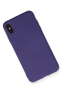 Apple iPhone XS Max Kılıf Nano içi Kadife Silikon - Mor