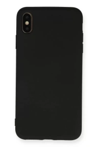 Apple iPhone XS Max Kılıf Nano içi Kadife Silikon - Siyah