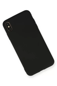 Apple iPhone XS Max Kılıf Nano içi Kadife Silikon - Siyah
