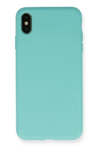 Apple iPhone XS Max Kılıf Nano içi Kadife Silikon - Turkuaz
