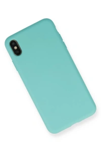 Apple iPhone XS Max Kılıf Nano içi Kadife Silikon - Turkuaz