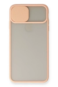 Apple iPhone XS Max Kılıf Palm Buzlu Kamera Sürgülü Silikon - Pembe
