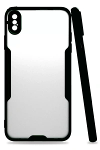 Apple iPhone XS Max Kılıf Platin Silikon - Siyah