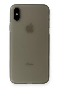 Apple iPhone XS Max Kılıf PP Ultra İnce Kapak - Gri