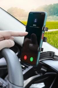 Araba Gösterge Üstüne Takılan 360 Oynar Başlıklı Telefon Tutucu