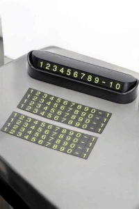 Araba Park Numaratörü Araç İçi Numaralık Değiştirilebilir Çevirmeli Mini