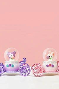 Arabalı Kuromi Serisi Kar Küresi