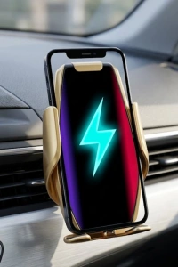 Araç Havalandırma Telefon Tutucu Kablosuz Şarj Destekli Akıllı Sensörlü