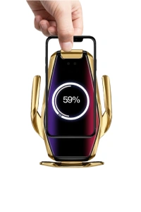 Araç Havalandırma Telefon Tutucu Kablosuz Şarj Destekli Akıllı Sensörlü