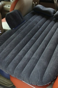 Araç İçi Araba Koltuk Arkası Şişme Yatak + Çakmaklık Pompalı Siyah