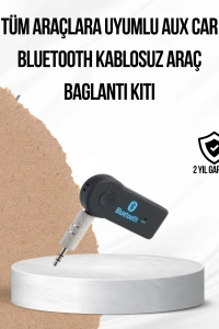 Araç İçi Bluetooth AUX Adaptörü ve Telefon Görüşme Cihazı