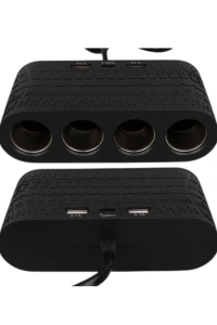 Araç İçi Güç Dağıtıcı 4 Çakmaklık 2 USB 1 Type C Şarj Ünitesi