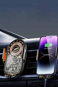 Araç İçi Kablosuz Şarjlı Telefon Tutucu