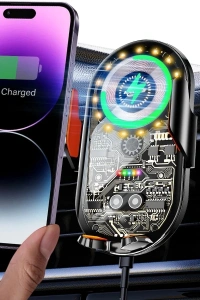 Araç İçi Kablosuz Şarjlı Telefon Tutucu