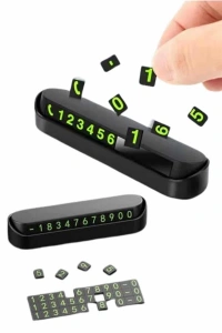 Araç İçi Numaratör Numaralık Oto Cam Kartı Fosforlu Numaratör