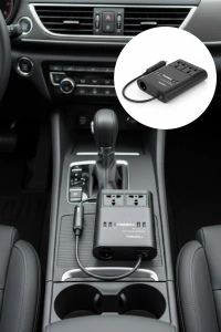 Araç İçin 12V 24V Güç Dönüştürücü 220V Priz ve USB Portlu