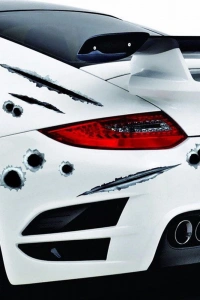 Araç Sticker Yara Bere Oto Sticker Yara Şeklinde 3D