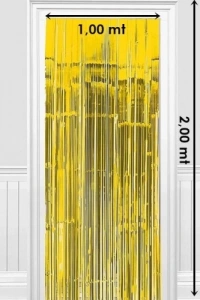Arka Fon Perde Metalize Gold