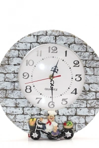 Aşçı Tasarımlı Polyester Duvar Saati Model 1