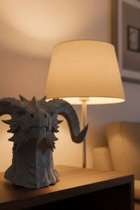 Asılabilir / Masaüstü Ejderha Modeli 3D Dekoratif Heykel 22x17 cm