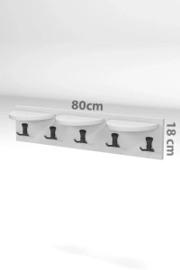Askılık Duvar Elbise Askılığı Portmanto 80 Cm Ceviz