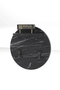 Askılık Duvar Elbise Askılığı Portmanto Üstü Siyah Mermer Desen