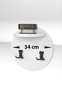 Askılık Duvar Elbise Askılığı Portmanto Üstü Siyah Mermer Desen