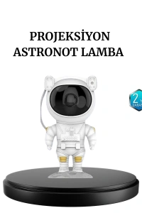 Astronot Projeksiyon Lambası Bluetooth Müzikli ve Uzaktan Kumandalı