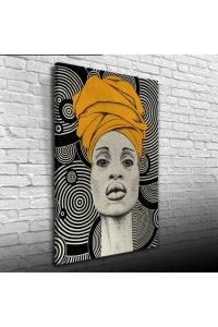 Aura Sarı Siyah Canvas Tablo (50x70)