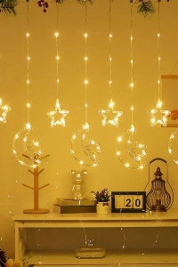 Ay Yıldız Perde Led 10 Saçaklı