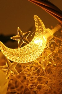 Ay Yıldız Tasarımlı 20 LED USB Aydınlatma