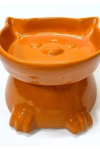 Ayaklı Kulaklı Seramik Mama Kabı