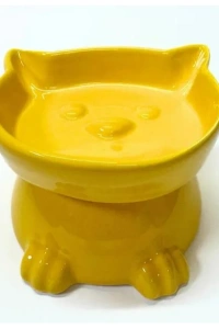 Ayaklı Kulaklı Seramik Mama Kabı