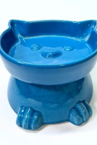 Ayaklı Kulaklı Seramik Mama Kabı