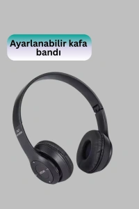 Ayarlanabilir Baş Bandı ve Yumuşak Kulak Yastıklı Bluetooth Kulaklık