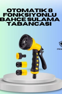 Ayarlanabilir Basınçlı 8 Modlu Bahçe Sulama Tabancası Hortum Aparatı