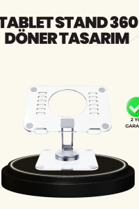 Ayarlanabilir Şeffaf Tablet Standı Kaymaz Silikon Tabanlı