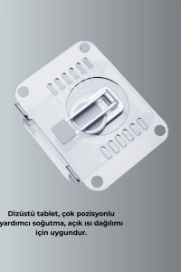 Ayarlanabilir Şeffaf Tablet Standı Kaymaz Silikon Tabanlı