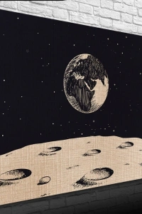 Aydan Dünyanın Görünüşü Kanvas Tablo 50 x 70