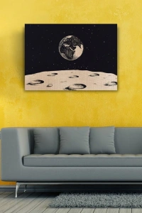 Aydan Dünyanın Görünüşü Kanvas Tablo 50 x 70
