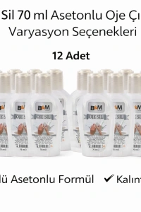 B&M Oje Sil 70 ml Asetonlu Oje Çıkarıcı Güçlü Formül 12 ADET