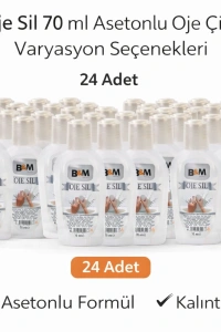 B&M Oje Sil 70 ml Asetonlu Oje Çıkarıcı Güçlü Formül 24 ADET