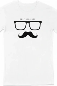 Babalar Günü Hediye Baba Temalı Baskılı Oversize Bisiklet Yaka T-shirt - Beyaz